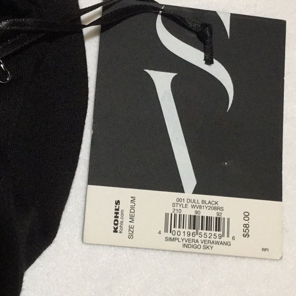 Simply Vera Vera Wang Black Dress w/ Pockets - Picture 6 of 7